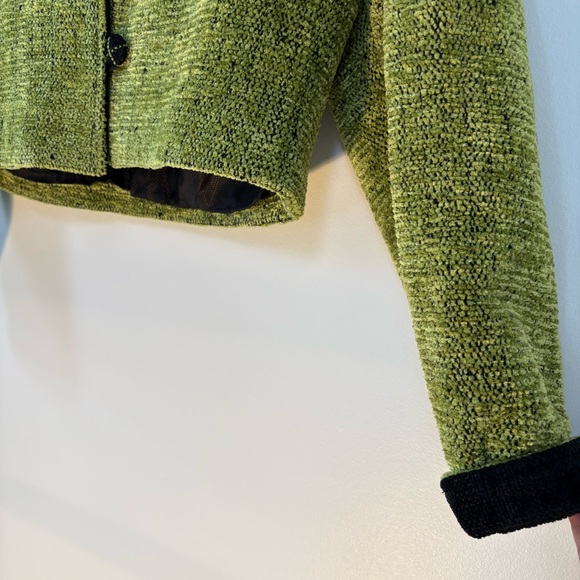 Dahlia Popovits Green Professional Artsy Tailored Blazer Jacket Women Size XL - Picture 8 of 16